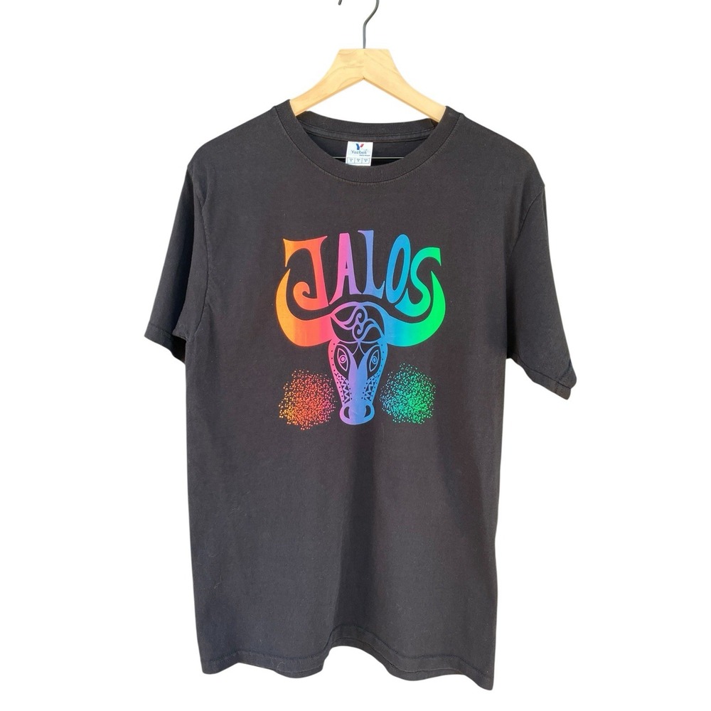 Yazbek Jalos Jalisco Mexico Bull Graphic T-Shirt Mens Size Medium Black